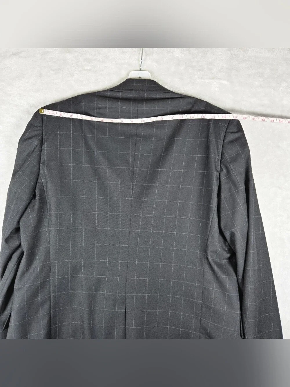 Gucci 2 Piece Suit Men Blazer 48R Pants 36x30 Inseam Black Windowpane Read Des!